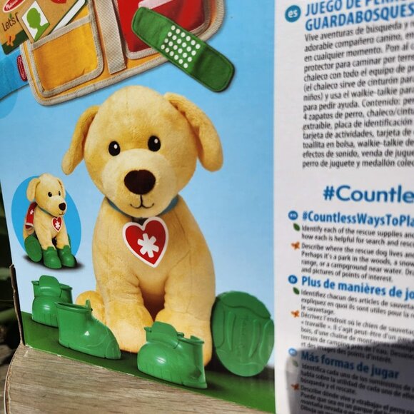 Melissa & Doug Let's Explore Ranger Rescue Dog Pretend Play Set Gear Puppy Campi - Picture 4 of 16